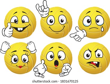 Vector set mascots of handball. Perfect for printing flyers, T-shirts, posters, brochures and other printing materials.