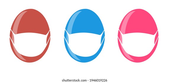 Vector Set of masked Easter eggs colorful images. Illustration isolated, easy to edit and ready to use icons.
A collection for Happy Easter prints and posters:  various drawings, paintings