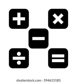 Vector set of math icon