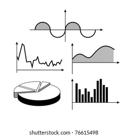 Vector set of mathematics graphics