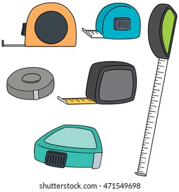 vector set of measuring tape