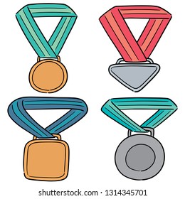 vector set of medal