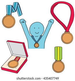 vector set of medal