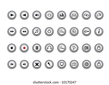 vector set of media and web icons 1