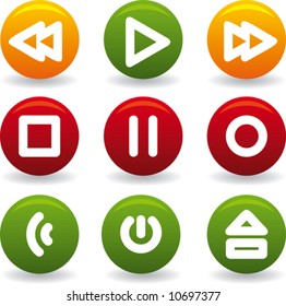 vector set of media and web icons