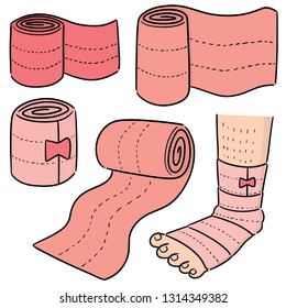 vector set of medical bandage