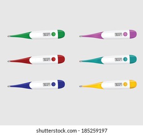 vector set medical electronic thermometers