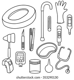 vector set of medical equipment