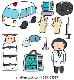 vector set of medical equipment
