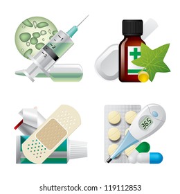 Vector set of medical icons
