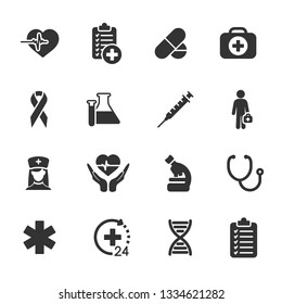 Vector set of medical icons.