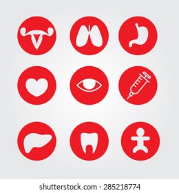 Vector set of medical icons