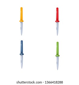 vector set of medical pipettes