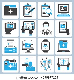 Vector Set Of Medical Record Icons