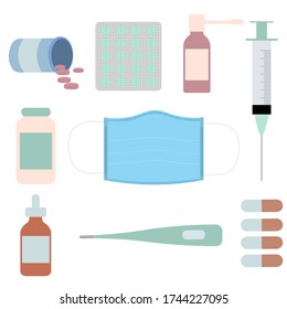 vector set of medical related things