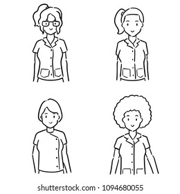 vector set of medical staff