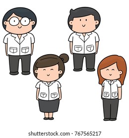 vector set of medical staff