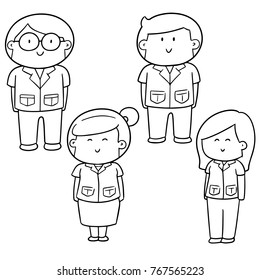 vector set of medical staff