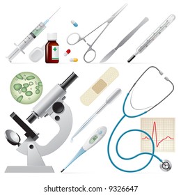 Vector set of medicine