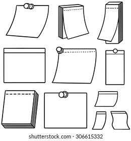 vector set of memo note