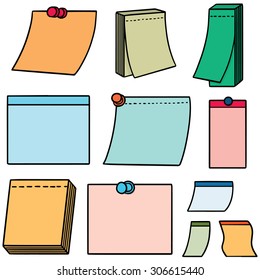 vector set of memo note