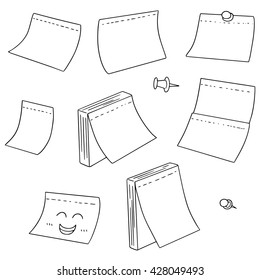 vector set of memo note