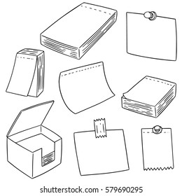 vector set of memo note