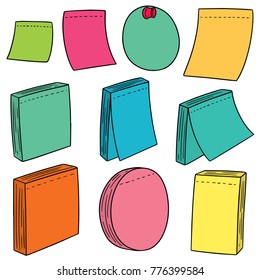 vector set of memo note