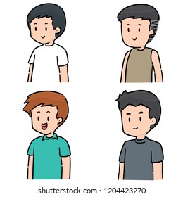 vector set of men