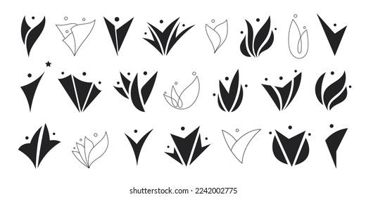 Conjunto de vectores de hombres, personas, logos de silueta humana e íconos. Familia de línea, reunión, cuidado, ilustraciones juntas. Blanco y negro, aislado