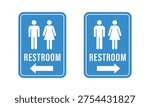 Vector Set of Men And Women Restroom Sign