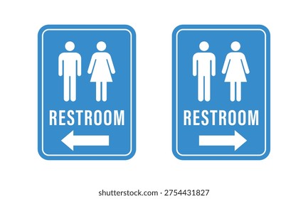 Vector Set of Men And Women Restroom Sign