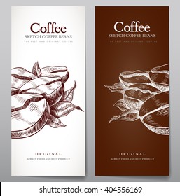 Vector set of menu for coffee. Vector flyers on the theme of coffee for cafes and restaurants.