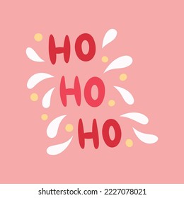Conjunto vector de Feliz Navidad ho ho ho de elementos diseño.  Ilustración moderna con elementos de vacaciones para plantilla, logotipo, diseño de impresión, medios sociales.