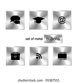 Vector set of metal icons