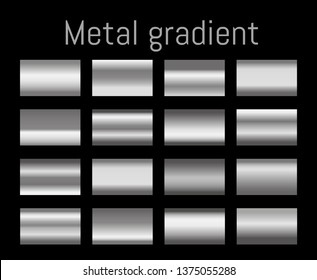 Vector set of metal texture backgrounds