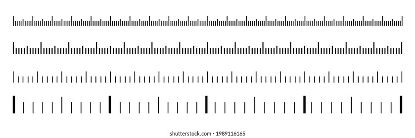 Conjunto vectorial de reglas métricas en estilo plano. Medición.
