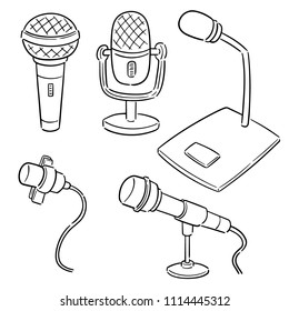 vector set of microphone