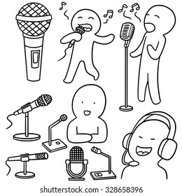 vector set of microphone