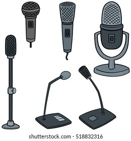 vector set of microphone