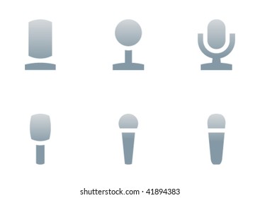 Vector set of the microphone icon.