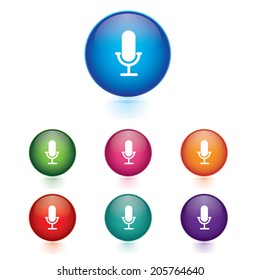 Vector - Set of microphone icons