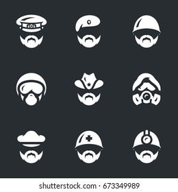 Vector Set of Military forces Icons.