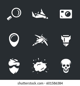 Vector Set Of Military Intelligence Icons.