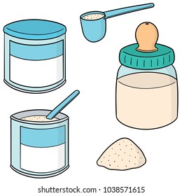 vector set of milk powder