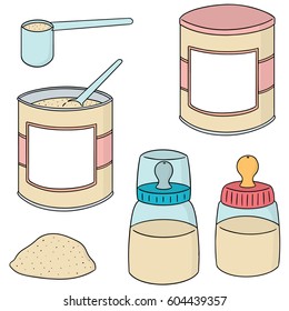 Vector Set Of Milk Powder