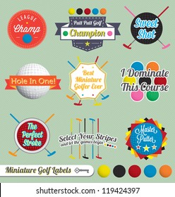 Vector Set: Miniature Golf Labels and Icons