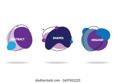 Vector set of minimal backgrounds with organic abstract shapes