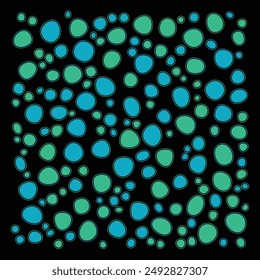 Vector set of minimal backgrounds with organic abstract shapes and sample text in pastel colors