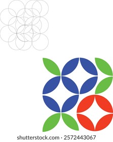Vector set of minimalism geometric Bauhaus style symbol design elements